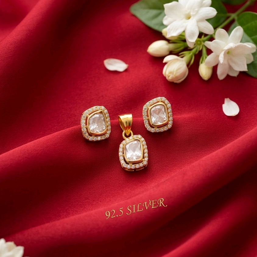 Single Moissanite Pendant Set 